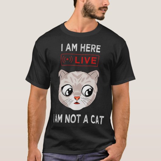 Funny Conference noem ik geen Cat Meme T-shirt (Voorkant)