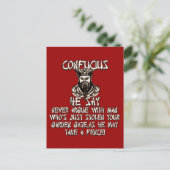 Funny Confucius zegt hij Briefkaart (Staand voorkant)