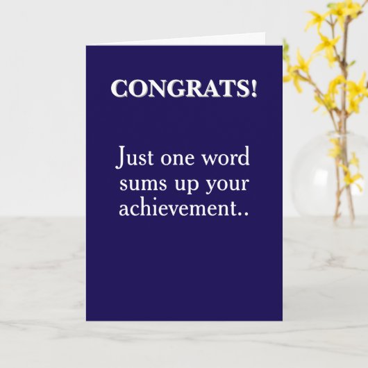 funny congratulations on achievement kaart (Gele Bloem)