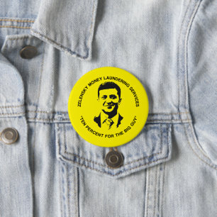 Funny Conservative Anti Biden Zelensky Ukraine Ronde Button 7,6 Cm