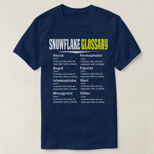 Funny Conservative Design Snowflake T-shirt (Design voorkant)