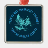 Funny Conspiracy Theory Moon Landing NASA Metalen Ornament (Voorkant)
