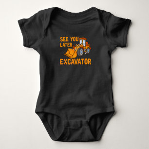 Funny Construction Excavator Gezegde Boys Toddler Romper