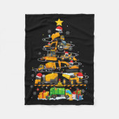 Funny Construction Excavator Truck Christmas Tree  Fleece Deken (Voorkant)