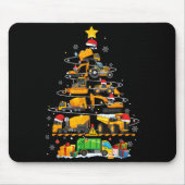 Funny Construction Excavator Truck Christmas Tree  Muismat (Voorkant)