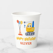 Funny Construction Themed Birthday Party Papieren Bekers (Voorkant)