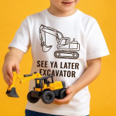 Funny Construction Truck Excavator Boy Birthday Kinder Shirts