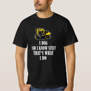 Funny Construction Worker Excavator T-shirt