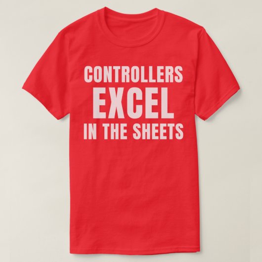 Funny Controllers Excel in de Boekhouding Bladen T-shirt (Design voorkant)