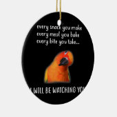 Funny Conure Bird Sun Conure for Conure Lover Keramisch Ornament (Rechts)