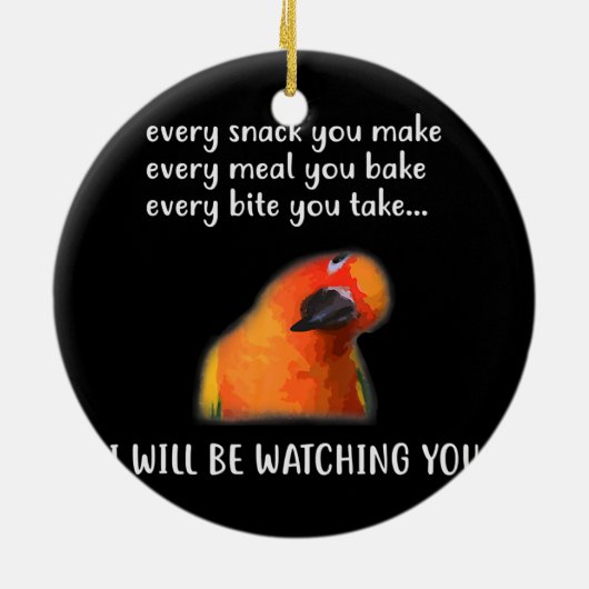 Funny Conure Bird Sun Conure for Conure Lover Keramisch Ornament (Achterkant)
