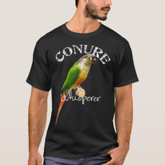 Funny Conure Whisperer Green Cheek Conure Bird Gif T-shirt