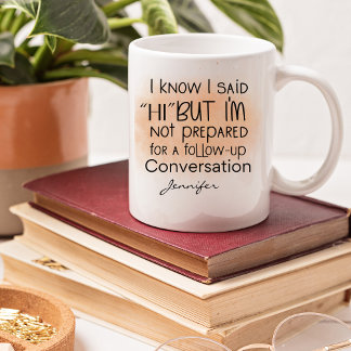 Funny Conversation Kantoor gepersonaliseerd Koffiemok