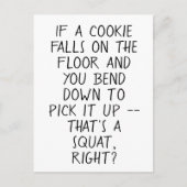 Funny Cookie Anti-Exercising Quote Briefkaart (Voorkant)