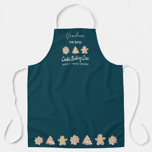 Funny Cookie Baking Crew Grandma Baking Apron Schort (Voorkant)