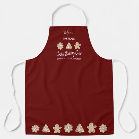 Funny Cookie Baking Crew Mam Baking Apron Schort (Voorkant)