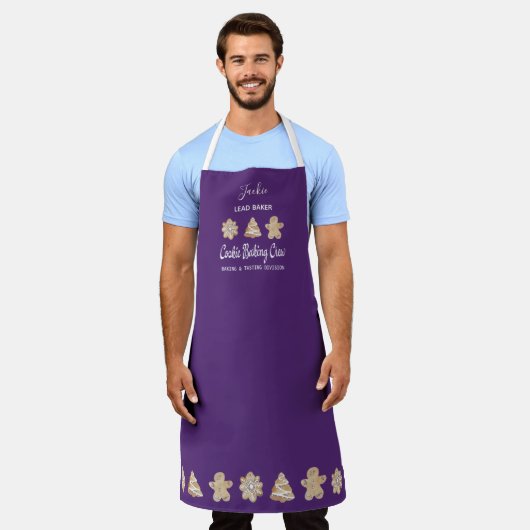 Funny Cookie Baking Crew Monogram Baking Apron Schort (Gedragen)