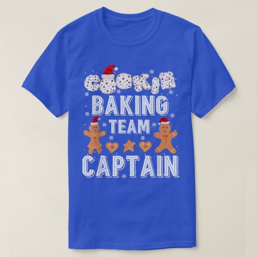 Funny Cookie Baking Team Kapitein Gingerbrood Chri T-shirt (Design voorkant)