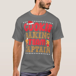Funny Cookie Baking Team Kapitein Gingerbrood Chri T-shirt