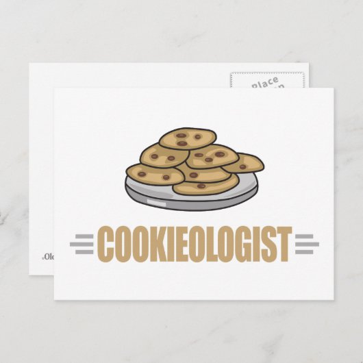 Funny Cookie Lover Briefkaart (Voorkant / Achterkant)