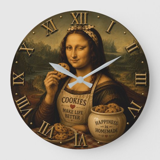 Funny Cookie Mona Lisa Grote Klok (Voorkant)