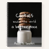 Funny Cookie Quote / Gepersonaliseerd Notitieboek (Voorkant)