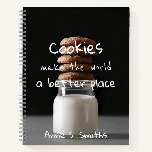 Funny Cookie Quote / Gepersonaliseerd Notitieboek (Voorkant)