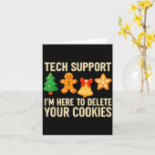 Funny Cookies Christmas Gingerbread Tech Suprt Men Kaart (Gele Bloem)