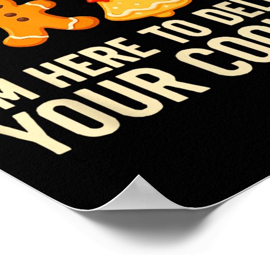 Funny Cookies Christmas Gingerbread Tech Suprt Men Poster (Hoek)