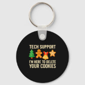 Funny Cookies Christmas Gingerbread Tech Suprt Men Sleutelhanger (Voorkant)