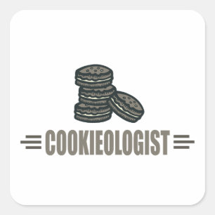 Funny Cookies Vierkante Sticker