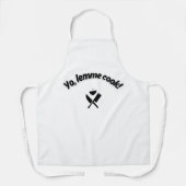 Funny Cooking Apron - “Yo, Lemme Cook!” Meme Quote Schort (Voorkant)