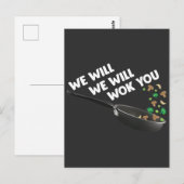 Funny Cooking Asian cuisine Food Pun Cook Wok Chef Briefkaart (Voorkant / Achterkant)