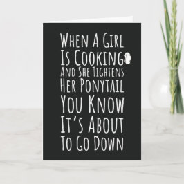 Funny Cooking Cards For Her For Teen Girls Women Kaart