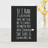 Funny Cooking Cards For Men For Him Chef Kaart (Gele Bloem)