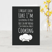 Funny Cooking Cards Humor Sarcastic Friend Kaart (Gele Bloem)