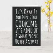 Funny Cooking Cards Sarcastic Humor Hilarious Kaart (Gele Bloem)