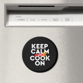 Funny Cooking Chef Keep Calm en Cook on Magneet (Insitu (Vaatwasser))