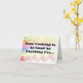 Funny Cooking Compliment Wenskaart Kaart (Gele Bloem)