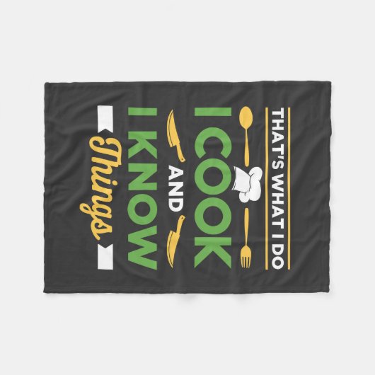 Funny Cooking Fleece Deken (Voorkant (Horizontaal))