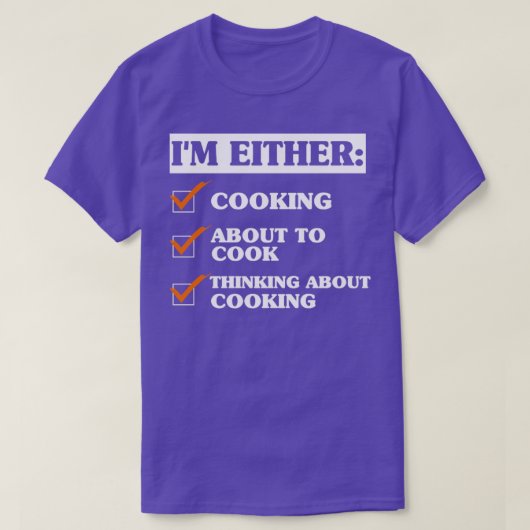 Funny Cooking Gezegde T-shirt (Design voorkant)