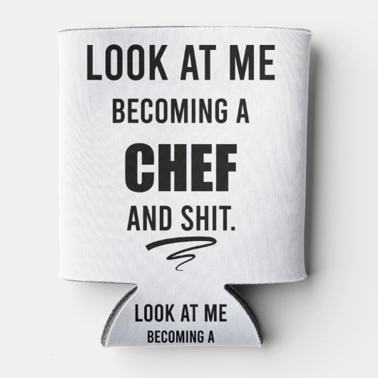 Funny Cooking Gift for Chef Funny Chef Shirt Blikjeskoeler (Voorkant)