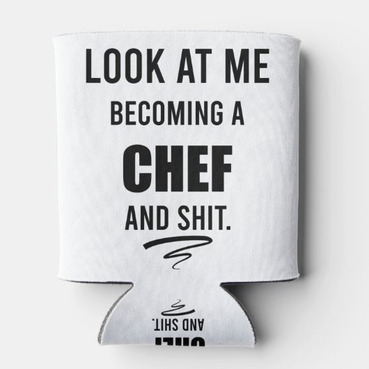 Funny Cooking Gift for Chef Funny Chef Shirt Blikjeskoeler (Achterkant)