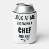 Funny Cooking Gift for Chef Funny Chef Shirt Blikjeskoeler (Blikje Achterkant)