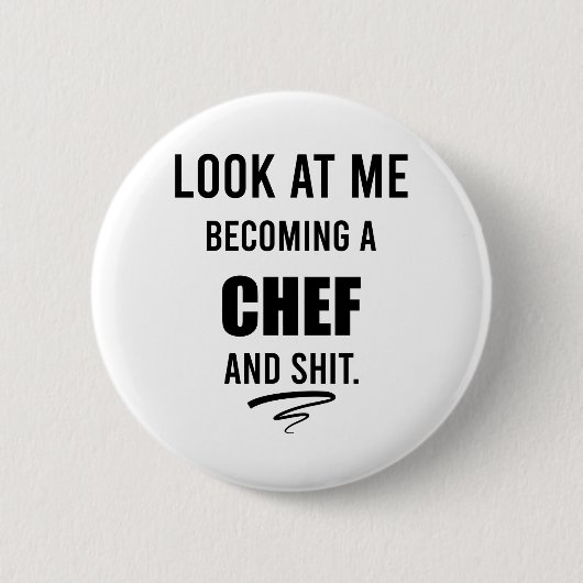 Funny Cooking Gift for Chef Funny Chef Shirt Ronde Button 5,7 Cm (Voorkant)