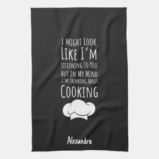 Funny Cooking Gifts Chefs Cooks Men Women Custom Theedoek (Verticaal)