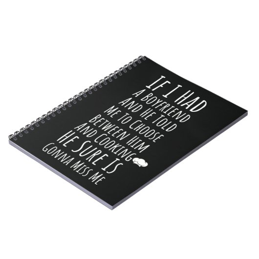 Funny Cooking Gifts For Women For Her Quote Notitieboek (Linkerzijde)