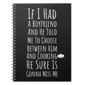 Funny Cooking Gifts For Women For Her Quote Notitieboek (Voorkant)