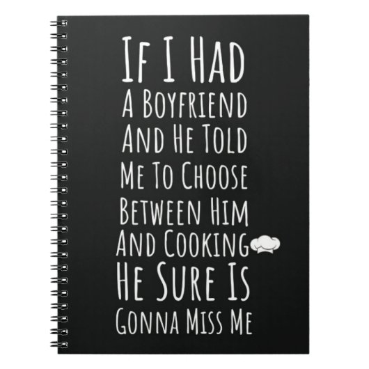 Funny Cooking Gifts For Women For Her Quote Notitieboek (Voorkant)