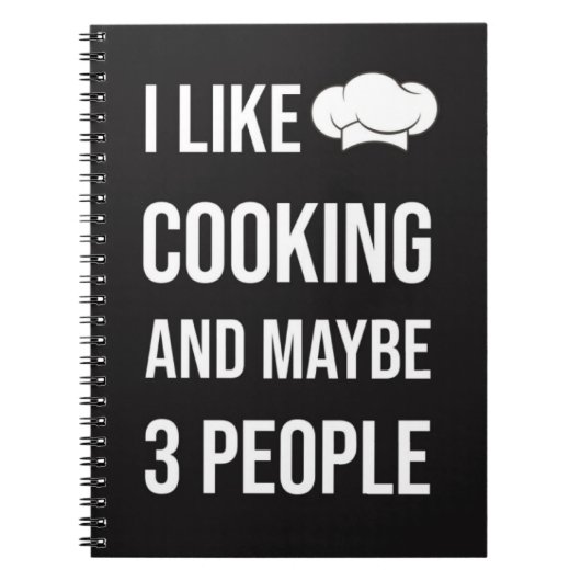 Funny Cooking Gifts Humor Chef Humorous Notitieboek (Voorkant)